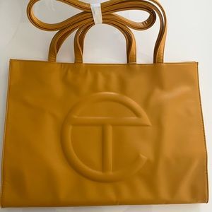 Telfar mustard large authentic bag